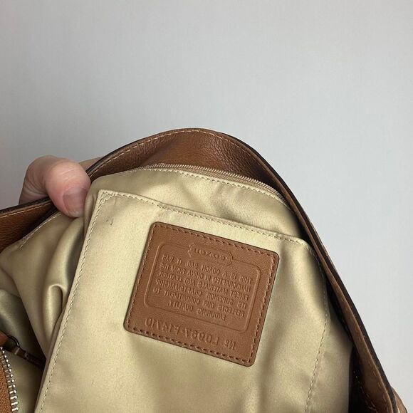 Coach Vintage Brown Signature Canvas and Brown Leather Large Shoulder Bag - Picture 7 of 7